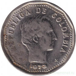 Монета. Колумбия. 50 сентаво 1973 год.