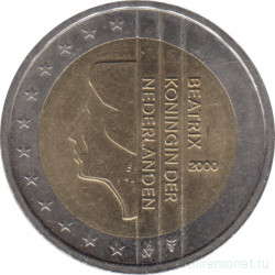 Монета. Нидерланды. 2 евро 2000 год.