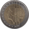 Монета. Нидерланды. 2 евро 2000 год. ав.