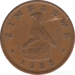 Монета. Зимбабве. 1 цент 1988 год.