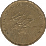 Монета. Экваториальная Гвинея. 25 франков 1985 год. ав.