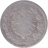 Монета. Германская империя. 50 пфеннигов 1877 год. (G). Новый тип.