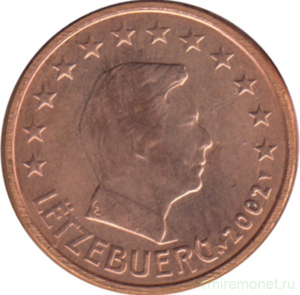 Монета. Люксембург. 1 цент 2002 год.