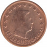 Монета. Люксембург. 1 цент 2002 год. ав.