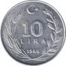 Монета. Турция. 10 лир 1986 год. ав.
