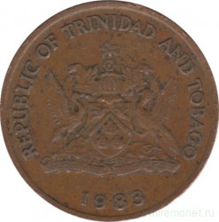 Монета. Тринидад и Тобаго. 5 центов 1983 год.