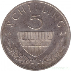 Монета. Австрия. 5 шиллингов 1965 год.