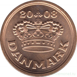 Монета. Дания. 50 эре 2008 год.