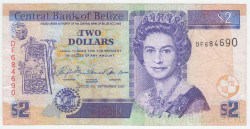 Банкнота. Белиз. 2 доллара 2007 год. Тип 66c.