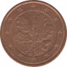 Монета. Германия. 5 центов 2006 год (D). ав.