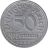 Монета. Германия. Веймарская республика. 50 пфеннигов 1920 год. Монетный двор - Мюнхен (D). ав.