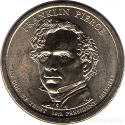 Монета. США. 1 доллар 2010 год. Президент США № 14, Франклин Пирс. Монетный двор D.