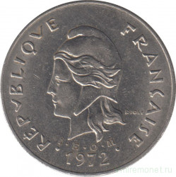 Монета. Новые Гебриды (Вануату). 50 франков 1972 год.