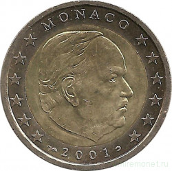 Монеты. Монако. Набор евро 8 монет 2001 год. 1, 2, 5, 10, 20, 50 центов, 1, 2 евро.