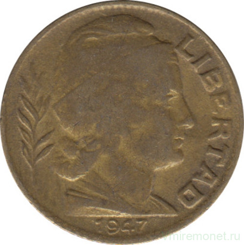 Монета. Аргентина. 5 сентаво 1947 год.