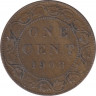 Монета. Канада. 1 цент 1908 год. ав.