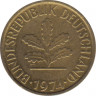  Монета. ФРГ. 5 пфеннигов 1974 год. Монетный двор - Штутгарт (F). ав.