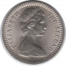 Монета. Родезия. 6 пенсов (5 центов) 1964 год.