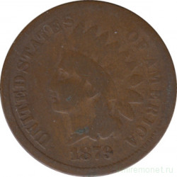 Монета. США. 1 цент 1879 год.