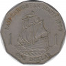 Монета. Восточные Карибские государства. 1 доллар 1999 год. ав.