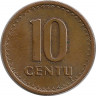 Монета. Литва. 10 центов 1991 год. ав