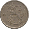 Аверс.Монета. Финляндия. 1 марка 1933 год.