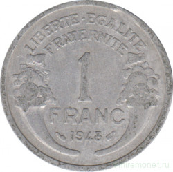 Монета. Франция. 1 франк 1948 год. Монетный двор - Париж.