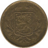 Аверс. Монета. Финляндия. 5 марок 1946 год. Алюминиевая бронза.