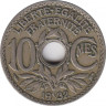  Монета. Франция. 10 сантимов 1932 год. ав.