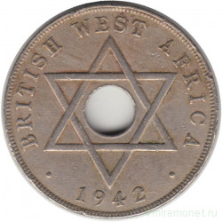 Монета. Британская Западная Африка. 1 пенни 1942 год.
