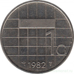 Монета. Нидерланды. 1 гульден 1982 год.