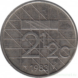 Монета. Нидерланды. 2,5 гульдена 1983 год.