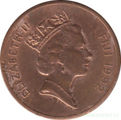 Монета. Фиджи. 1 цент 1992 год.