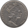 Монета. Австралия. 10 центов 1994 год. ав.