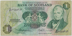 Банкнота. Великобритания. Шотландия. 1 фунт 1976 год. Тип 111c.