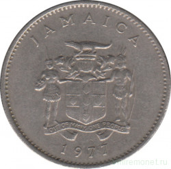 Монета. Ямайка. 10 центов 1977 год.