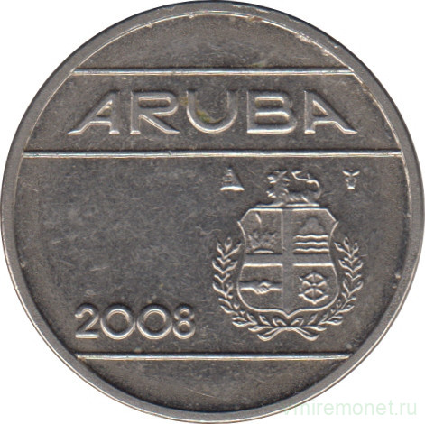 Монета. Аруба. 25 центов 2008 год.