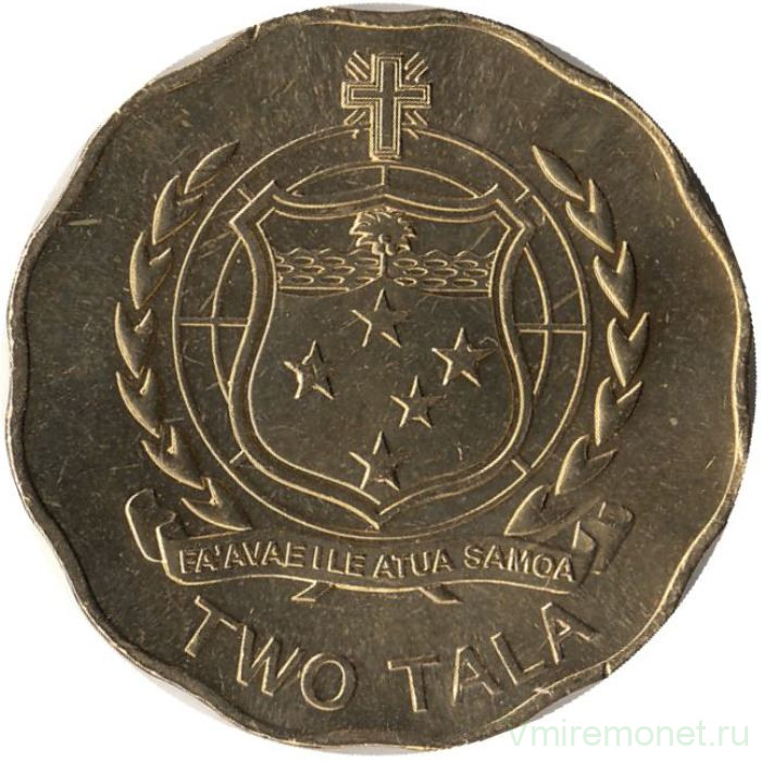 Монета. Самоа. 2 тала 2011 год.
