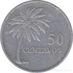 Монета. Гвинея-Бисау. 50 сентаво 1977 год.  Алюминий.