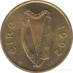 Монета. Ирландия. 20 пенсов 1992 год.