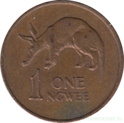 Монета. Замбия. 1 нгве 1983 год.
