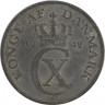 Монета. Дания. 2 эре 1942 год.