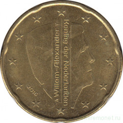 Монета. Нидерланды. 20 центов 2016 год.