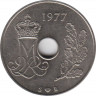  Монета. Дания. 25 эре 1977 год. ав.