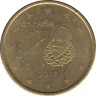 Монета. Испания. 50 центов 2017 год. ав.