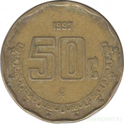 Монета. Мексика. 50 сентаво 1997 год.