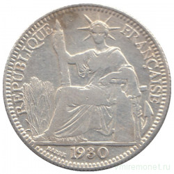 Монета. Французский Индокитай. 10 сантимов 1930 год.