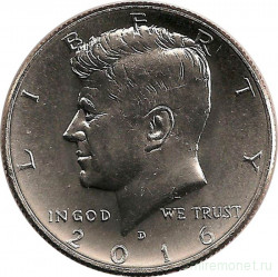 Монета. США. 50 центов 2016 год. Монетный двор D.