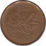 Монета. Канада. 1 цент 1990 год. ав.