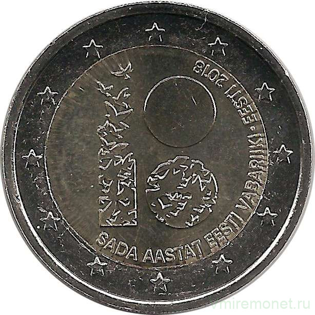 Монета. Эстония. 2 евро 2018 год. 100 лет Эстонской республике.
